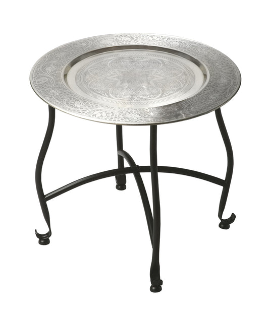 Butler Specialty Company - Moroccan 16 in. Round Metal Tray Table, Multi-Color - 2871025