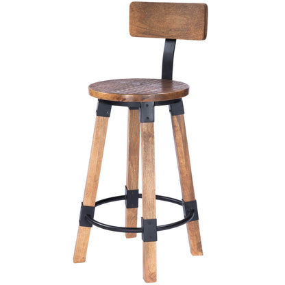 Butler Specialty Company - Masterson - Mountain Lodge Wood & Metal 26" Counter Stool, Natural Wood - 5479330