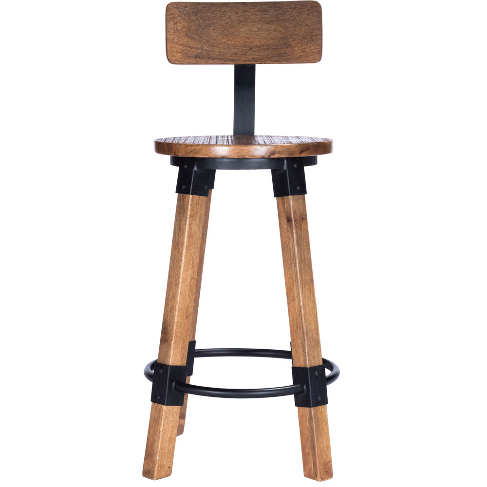 Butler Specialty Company - Masterson - Mountain Lodge Wood & Metal 26" Counter Stool, Natural Wood - 5479330