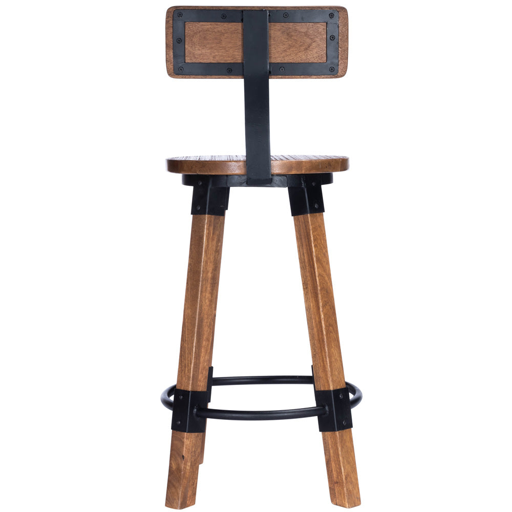 Butler Specialty Company - Masterson - Mountain Lodge Wood & Metal 26" Counter Stool, Natural Wood - 5479330