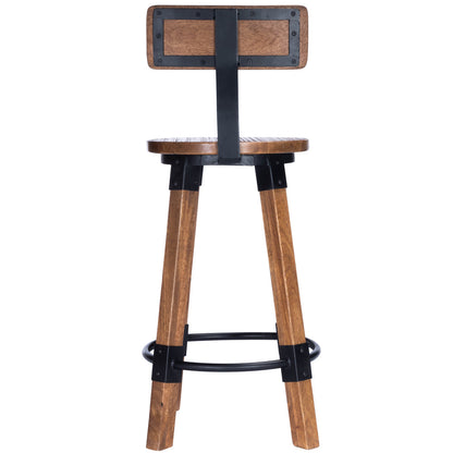 Butler Specialty Company - Masterson - Mountain Lodge Wood & Metal 26" Counter Stool, Natural Wood - 5479330