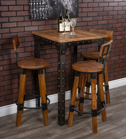 Butler Specialty Company - Masterson - Mountain Lodge Wood & Metal 30" Bar Stool, Natural Wood - 5480330