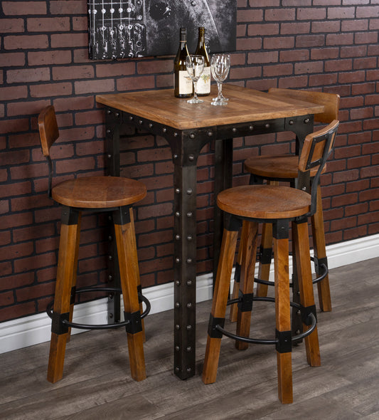 Butler Specialty Company - Masterson - Mountain Lodge Wood & Metal 30" Bar Stool, Natural Wood - 5480330