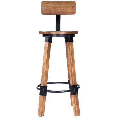 Butler Specialty Company - Masterson - Mountain Lodge Wood & Metal 30" Bar Stool, Natural Wood - 5480330