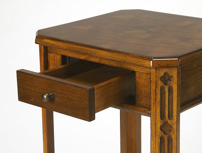 Butler Specialty Company - Moyer 15 in. W Rectangular Wood 1 Drawer Side Table, Medium Brown - 1486101