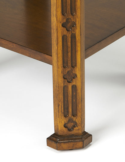 Butler Specialty Company - Moyer 15 in. W Rectangular Wood 1 Drawer Side Table, Medium Brown - 1486101