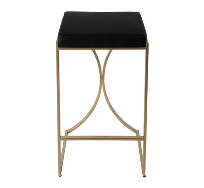 Butler Specialty Company - Natalya 31 in. Seat Height Faux Leather & Metal Backless Bar Stool, Black - 5784034