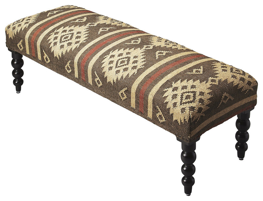 Butler Specialty Company - Navajo 48 in. W Rectangular Jute Upholstered & Wood Bench, Assorted - 4288999