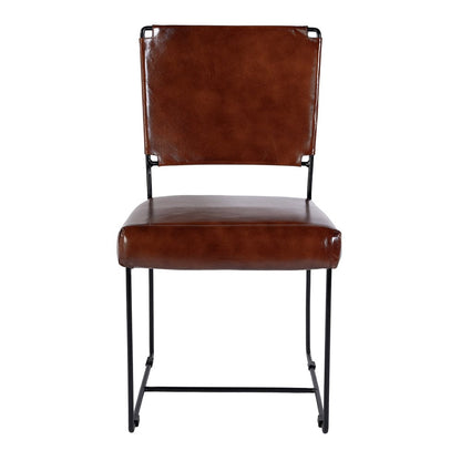 Butler Specialty Company - Nevin 19 in. Seat Height Leather and Iron Dining Side Chair, Brown - 5878344 View 2