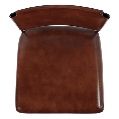 Butler Specialty Company - Nevin 19 in. Seat Height Leather and Iron Dining Side Chair, Brown - 5878344 View 4