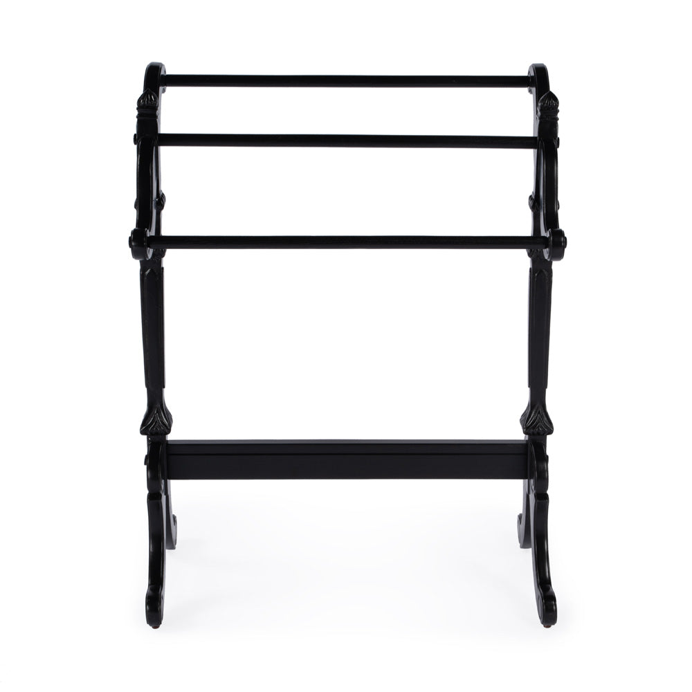 Butler Specialty Company - Newhouse 37.25 in. H x 29.25 in. W Rectangular Wood Blanket Stand, Black - 1910111