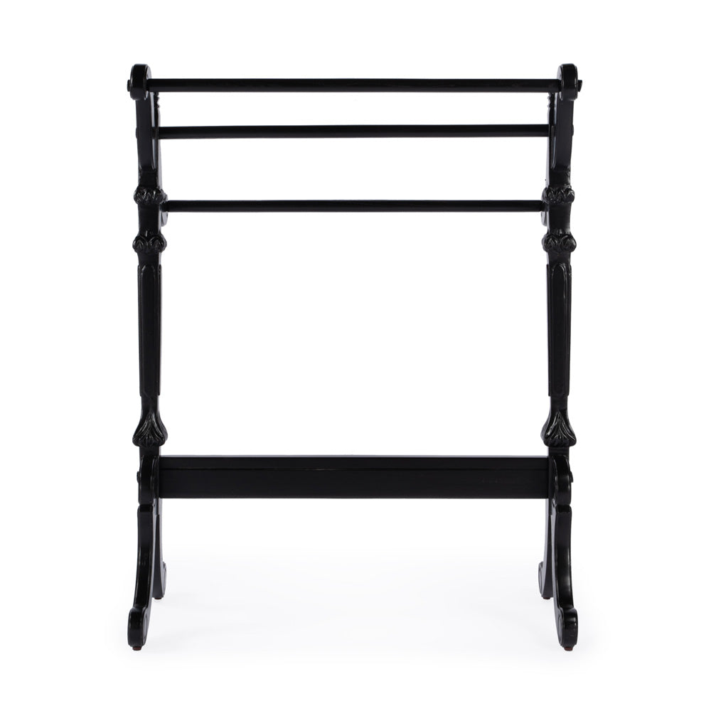 Butler Specialty Company - Newhouse 37.25 in. H x 29.25 in. W Rectangular Wood Blanket Stand, Black - 1910111
