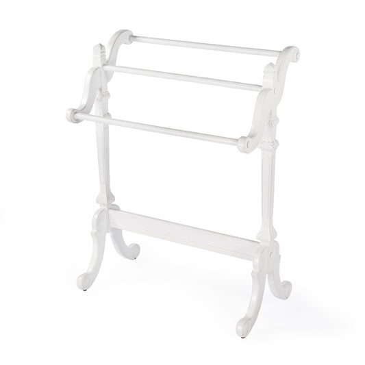 Butler Specialty Company - Newhouse 37.25 in. H x 29.25 in. W Rectangular Wood Blanket Stand, White - 1910222