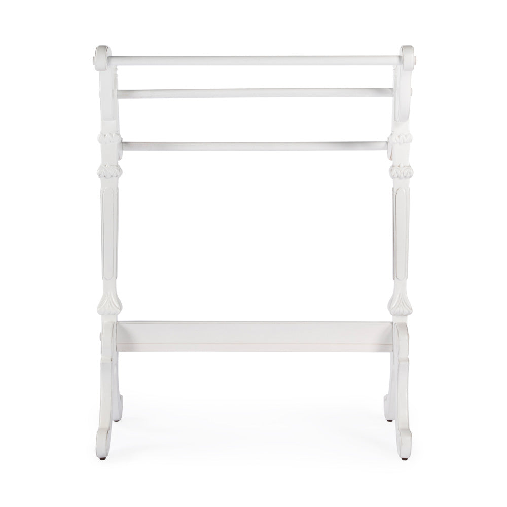 Butler Specialty Company - Newhouse 37.25 in. H x 29.25 in. W Rectangular Wood Blanket Stand, White - 1910222