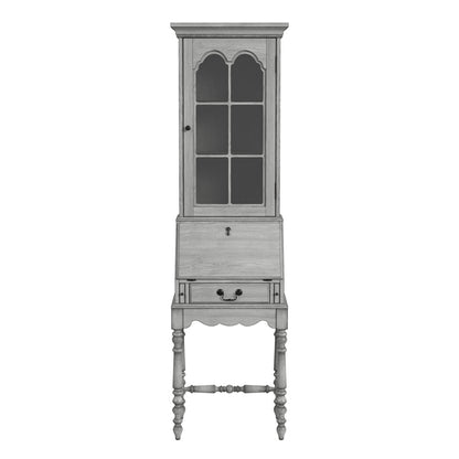 Butler Specialty Company - Newlark 74 in. H x 20 in. W Wood Secretary with Closed Door Storage, Gray - 4364418