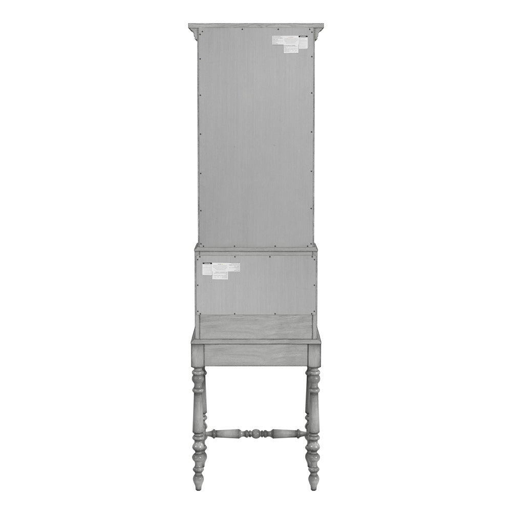 Butler Specialty Company - Newlark 74 in. H x 20 in. W Wood Secretary with Closed Door Storage, Gray - 4364418