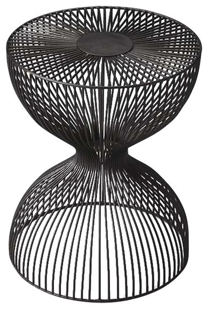 Butler Specialty Company - Nicholas 14 in. W Round Specialty Shaped Metal Side Table, Black - 3318025