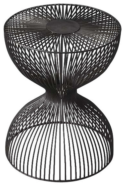 Butler Specialty Company - Nicholas 14 in. W Round Specialty Shaped Metal Side Table, Black - 3318025