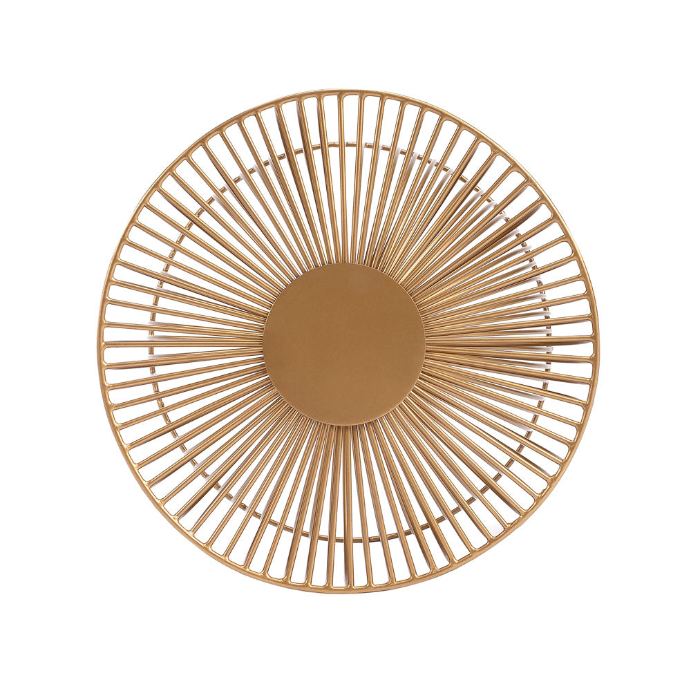 Butler Specialty Company - Nicholas 14 in. W Round Specialty Shaped Metal Side Table, Gold - 3318402