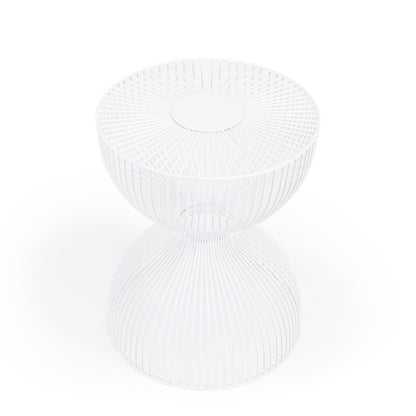 Butler Specialty Company - Nicholas 14 in. W Round Specialty Shaped Metal Side Table, White - 3318288