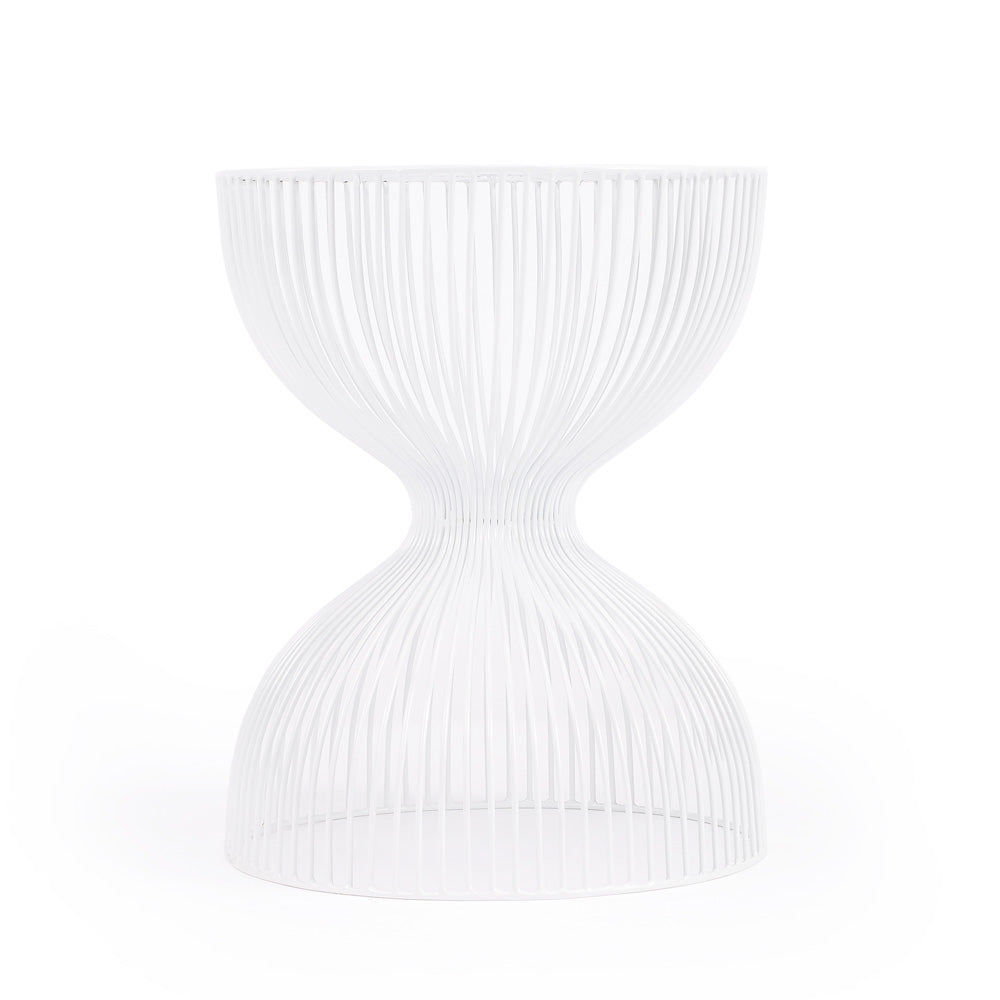 Butler Specialty Company - Nicholas 14 in. W Round Specialty Shaped Metal Side Table, White - 3318288