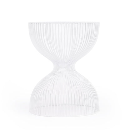 Butler Specialty Company - Nicholas 14 in. W Round Specialty Shaped Metal Side Table, White - 3318288