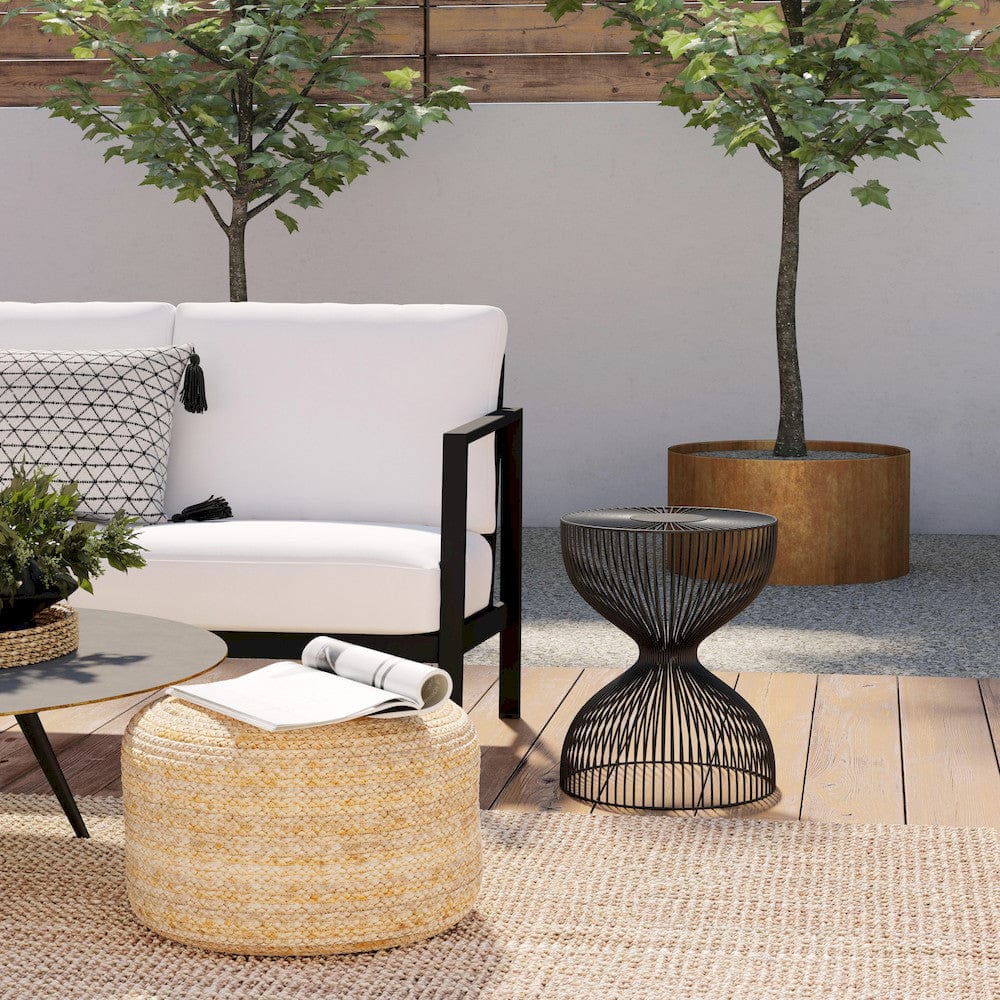 Butler Specialty Company - Nicola Outdoor 14 in. W Round Specialty Shaped Metal Side Table, Black - 3318437 view 6