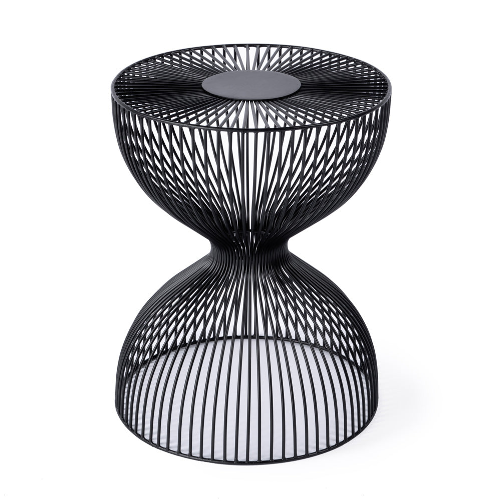 Butler Specialty Company - Nicola Outdoor 14 in. W Round Specialty Shaped Metal Side Table, Black - 3318437