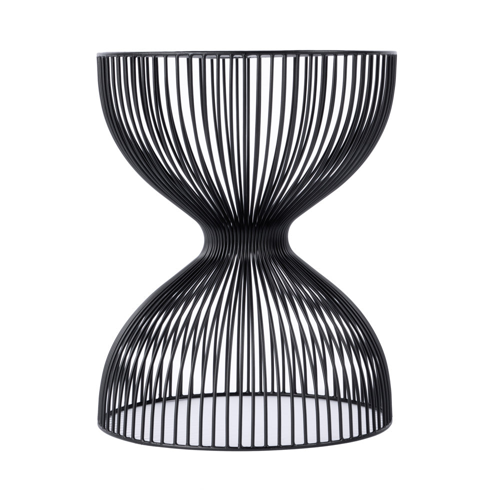 Butler Specialty Company - Nicola Outdoor 14 in. W Round Specialty Shaped Metal Side Table, Black - 3318437