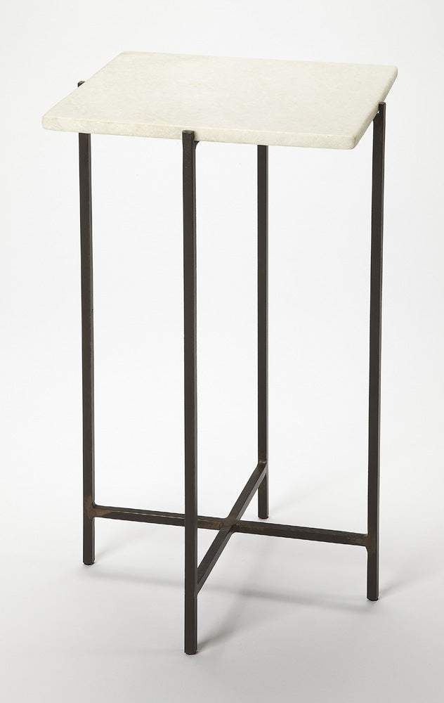 Butler Specialty Company - Nigella 11.5 in. W Square Marble & Metal Side Table, Multi-Color - 5246389