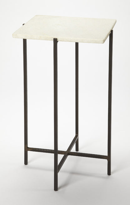 Butler Specialty Company - Nigella 11.5 in. W Square Marble & Metal Side Table, Multi-Color - 5246389