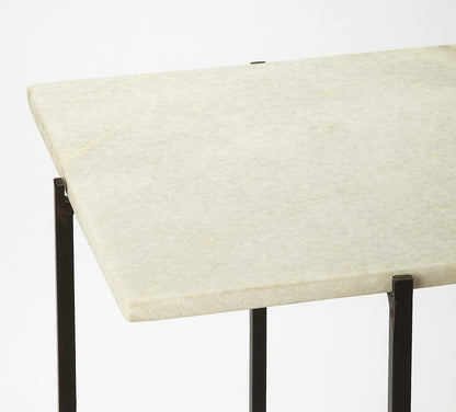 Butler Specialty Company - Nigella 11.5 in. W Square Marble & Metal Side Table, Multi-Color - 5246389