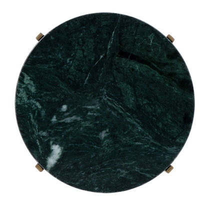 Butler Specialty Company - Nigella 8.5 in. W Round Marble with Cross Legs Side Table, Green - 5245475