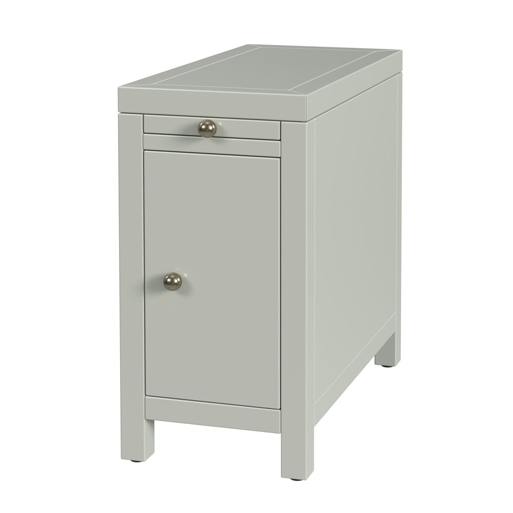 Butler Specialty Company - Nora 12 in. W Rectangular Wood 1 Door Narrow End Table w Pull-Out Tray, Sage Green - 5940480 view 1