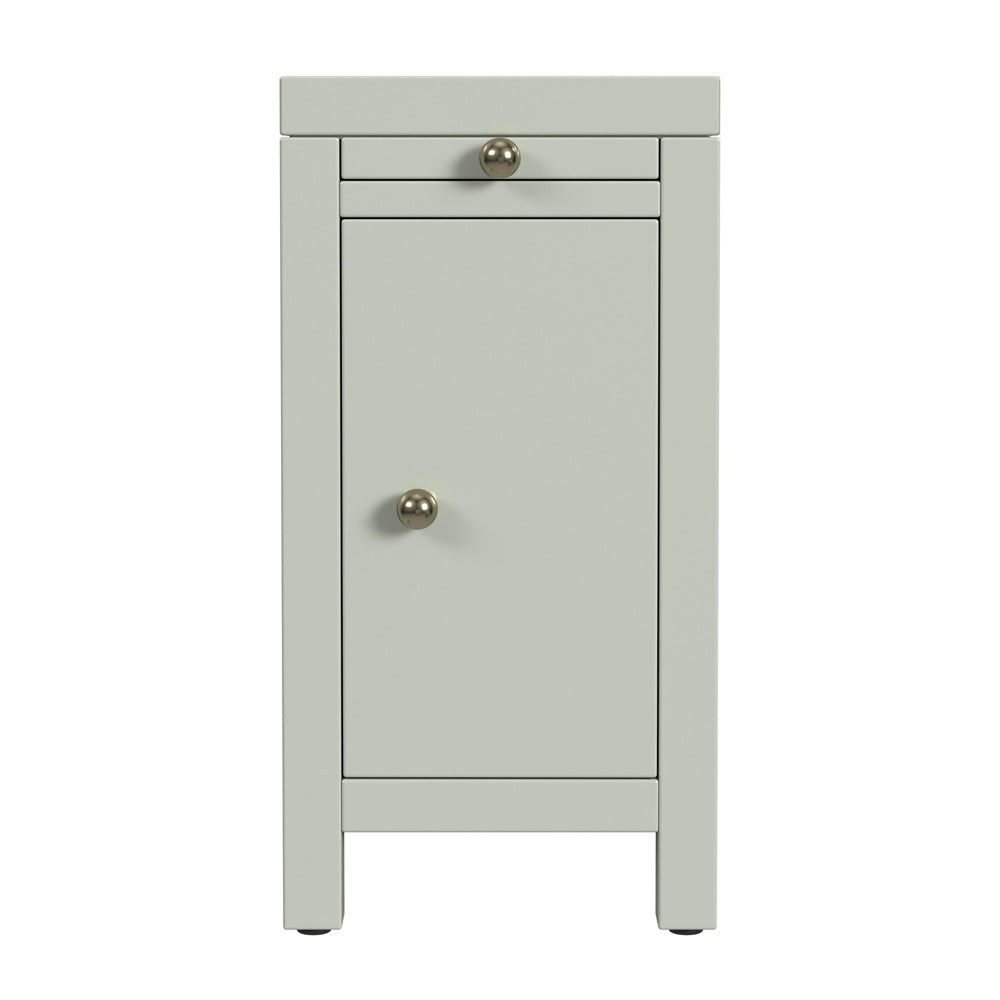 Butler Specialty Company - Nora 12 in. W Rectangular Wood 1 Door Narrow End Table w Pull-Out Tray, Sage Green - 5940480 view 2