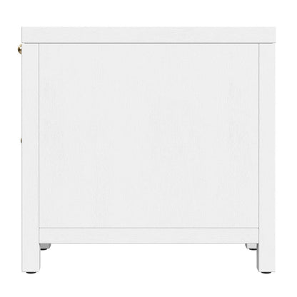 Butler Specialty Company - Nora 12 in. W Rectangular Wood 1 Door Narrow End Table w Pull-Out Tray, White - 5940477 view 4