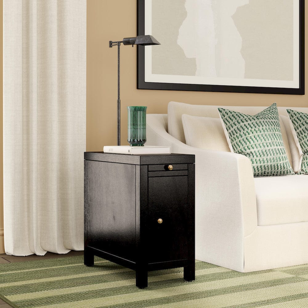 Butler Specialty Company - Nora 12 in. W Wood 1 Door End Table with Pull-Out Tray - Coffee - 5940451 view 7