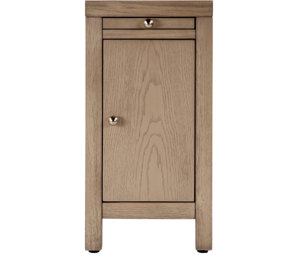 Butler Specialty Company Nora 12 in. W Wood 1 Door End Table with Pull-Out Tray  - Light Brown - 5940492 view 2