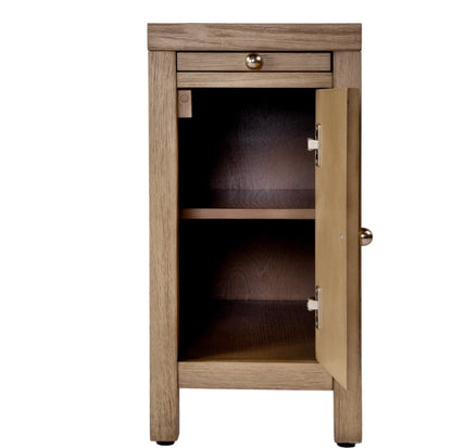 Butler Specialty Company Nora 12 in. W Wood 1 Door End Table with Pull-Out Tray  - Light Brown - 5940492 view 4