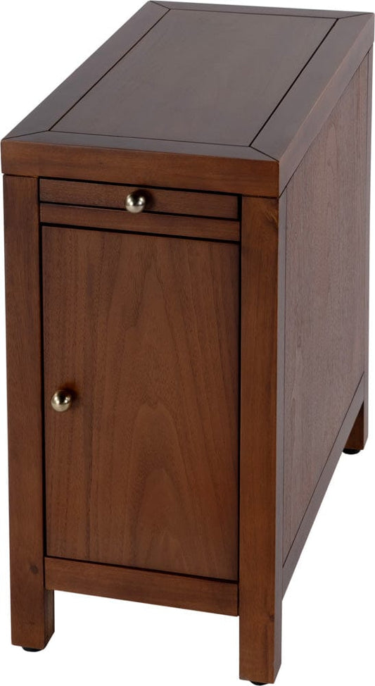Butler Specialty Company Nora 12 in. W Wood 1 Door End Table with Pull-Out Tray  - Medium Brown - 5940489 view 1