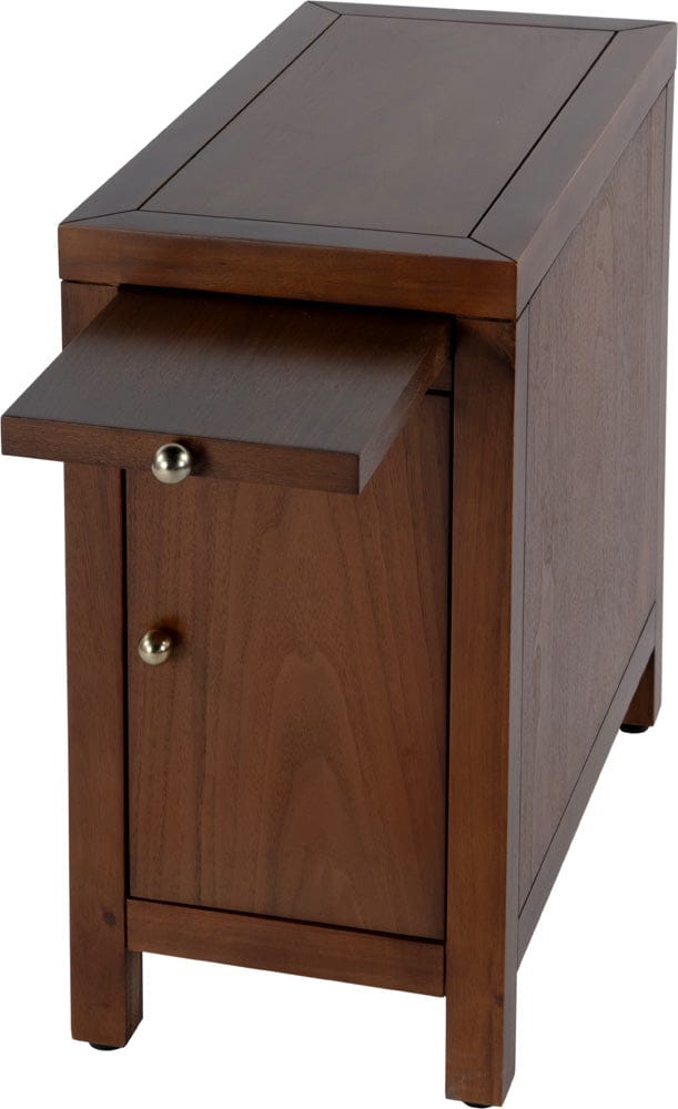 Butler Specialty Company Nora 12 in. W Wood 1 Door End Table with Pull-Out Tray  - Medium Brown - 5940489 view 3