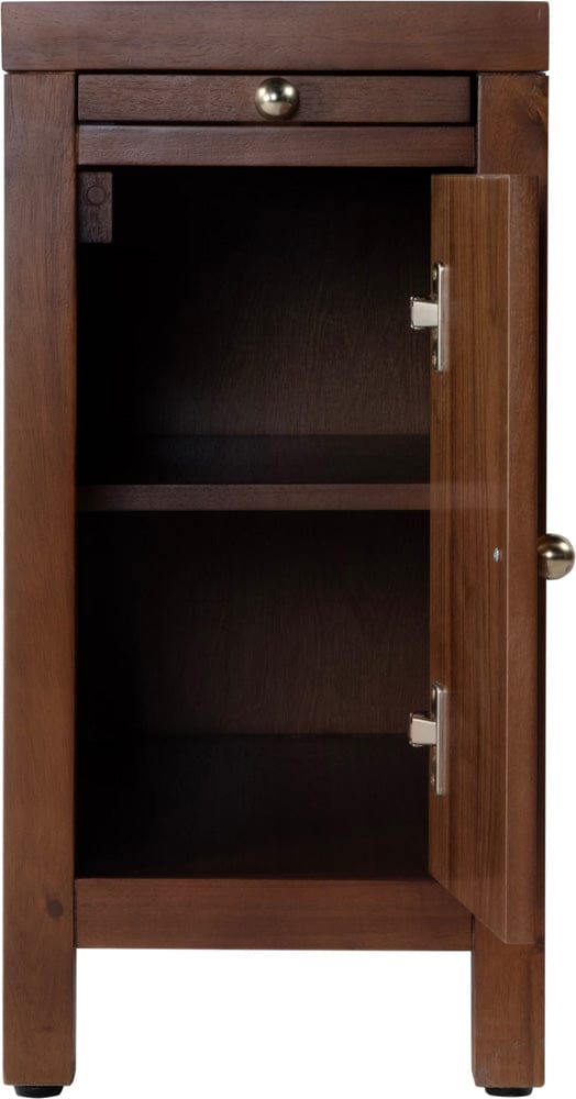 Butler Specialty Company Nora 12 in. W Wood 1 Door End Table with Pull-Out Tray  - Medium Brown - 5940489 view 4