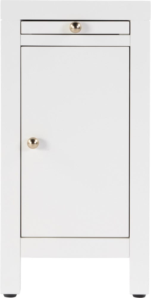 Butler Specialty Company Nora 12 in. W Wood 1 Door End Table with Pull-Out Tray  - White - 5940304 view 2