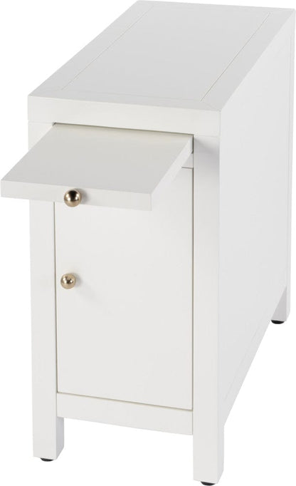 Butler Specialty Company Nora 12 in. W Wood 1 Door End Table with Pull-Out Tray  - White - 5940304 view 4