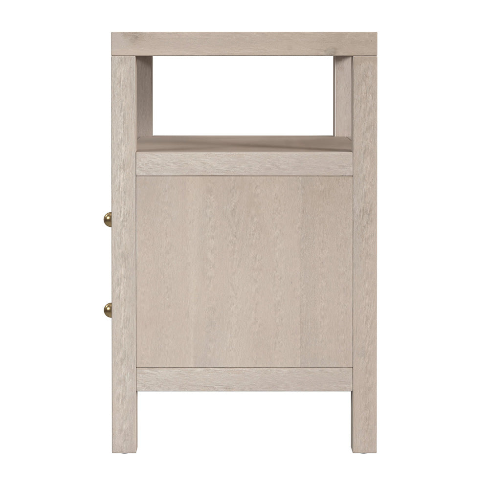Butler Specialty Company - Nora 21 in. W 2 Drawer Wood Nightstand, Taupe - 5734450