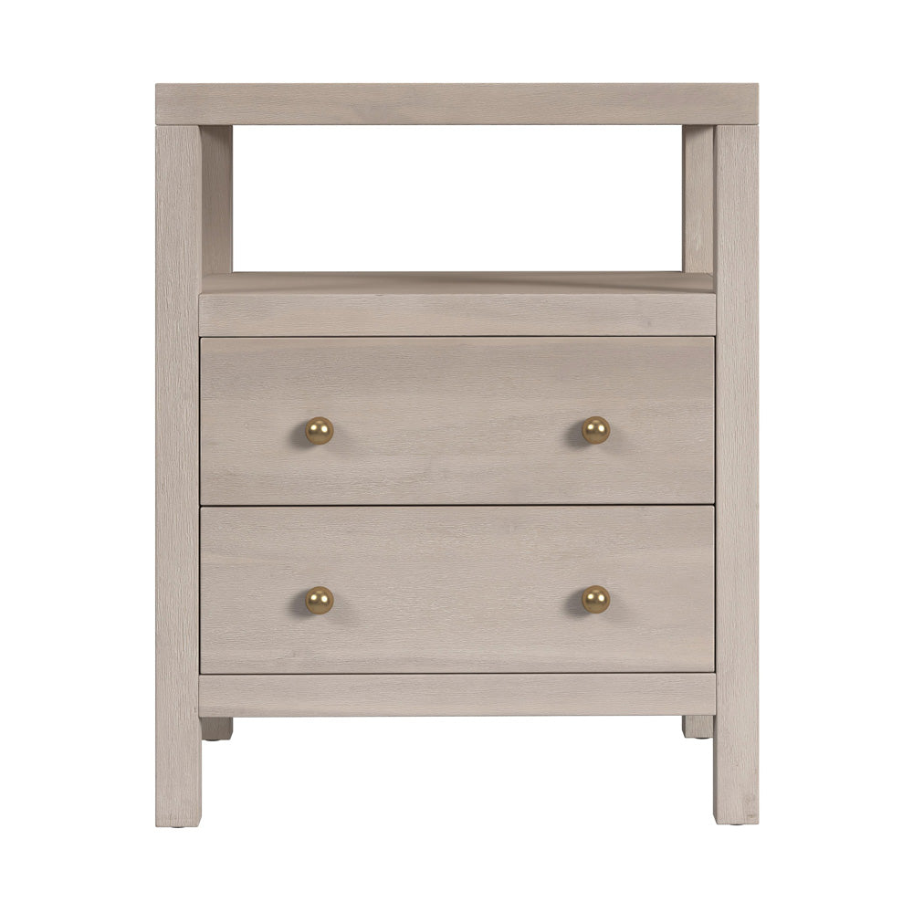 Butler Specialty Company - Nora 21 in. W 2 Drawer Wood Nightstand, Taupe - 5734450