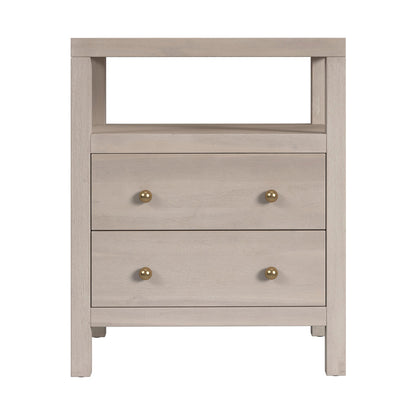 Butler Specialty Company - Nora 21 in. W 2 Drawer Wood Nightstand, Taupe - 5734450