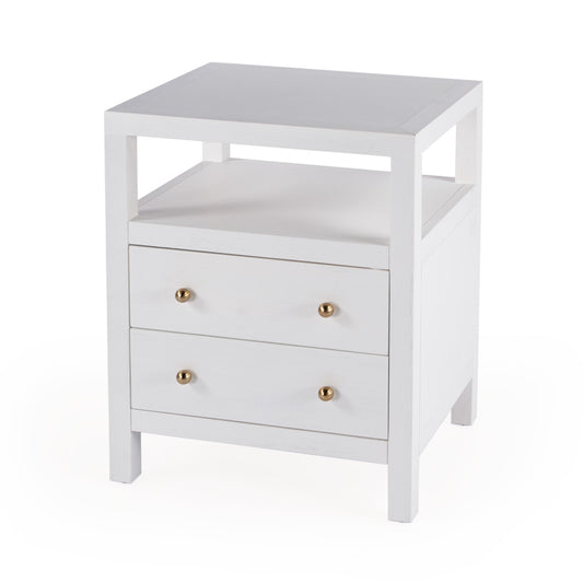 Butler Specialty Company - Nora 21 in. W 2 Drawer Wood Nightstand, White - 5734477
