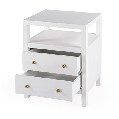Butler Specialty Company - Nora 21 in. W 2 Drawer Wood Nightstand, White - 5734477