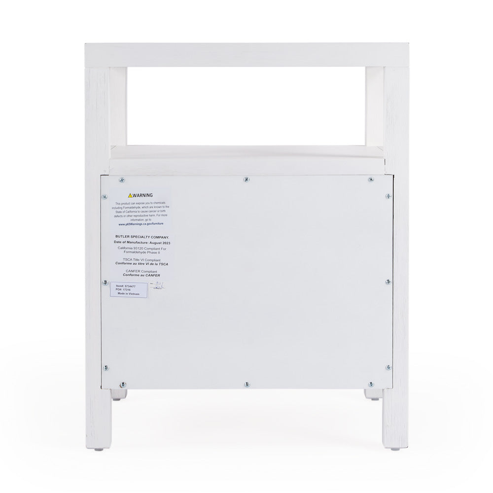 Butler Specialty Company - Nora 21 in. W 2 Drawer Wood Nightstand, White - 5734477